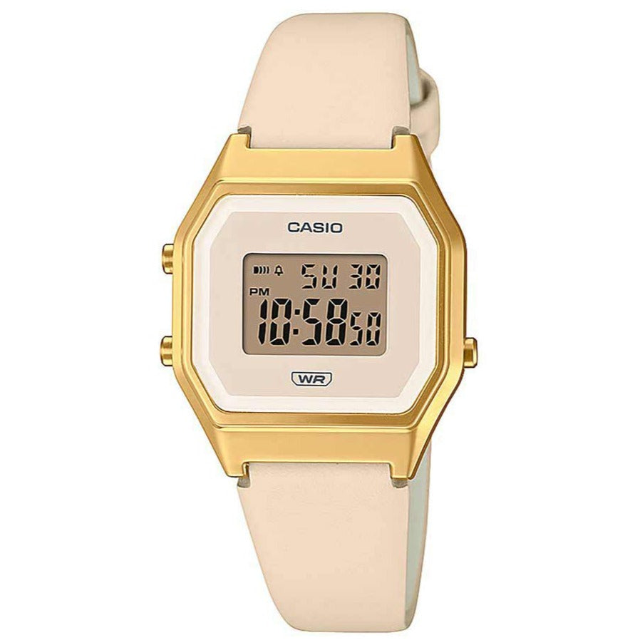 Digital Watch - Casio Vintage Ladies Cream Watch LA680WEGL-4EF