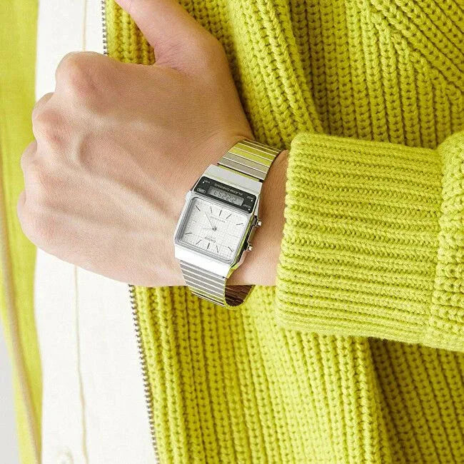 Digital Watch - Casio Vintage Men's Silver Watch AQ-800E-7AEF