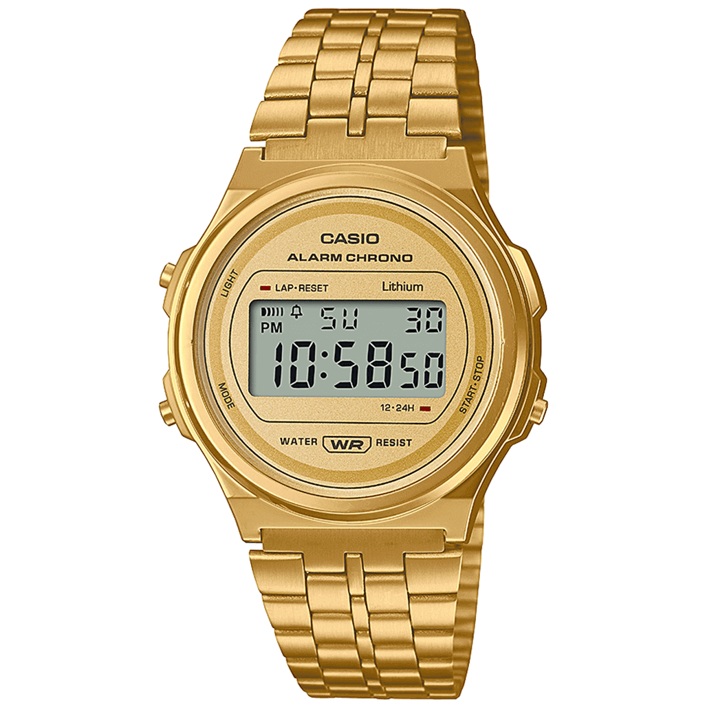 Digital Watch - Casio Vintage Unisex Gold Watch A171WEG-9AEF