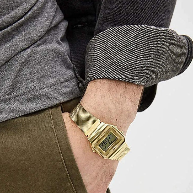 Digital Watch - Casio Vintage Unisex Gold Watch A700WEMG-9AEF