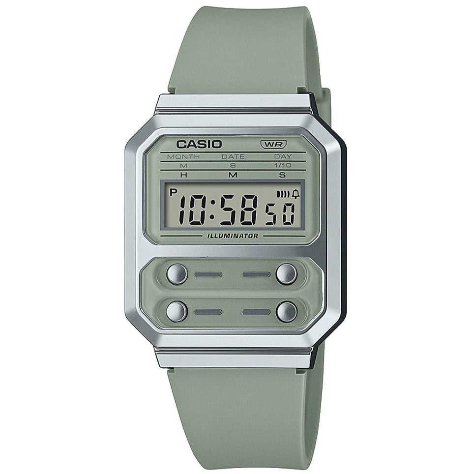 Digital Watch - Casio Vintage Unisex Green Watch A100WEF-3AEF