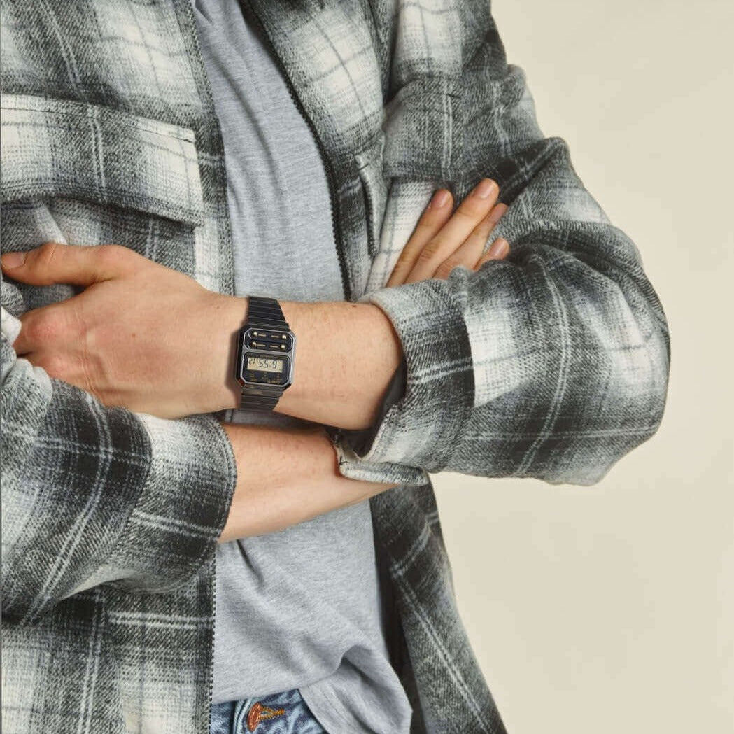 Digital Watch - Casio Vintage Unisex Grey Watch A100WEGG-1A2EF