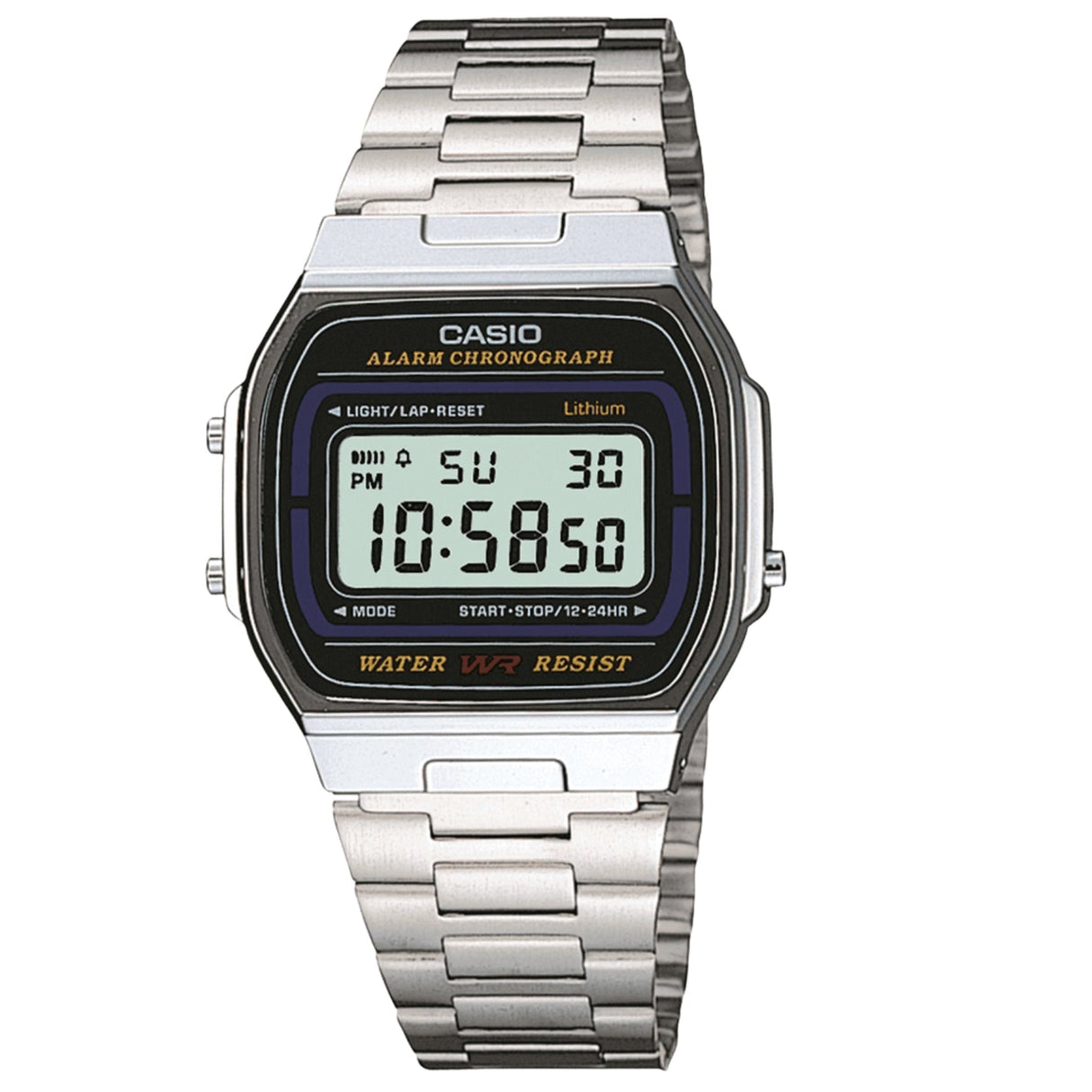 Digital Watch - Casio Vintage Unisex Silver Watch A164WA-1VES