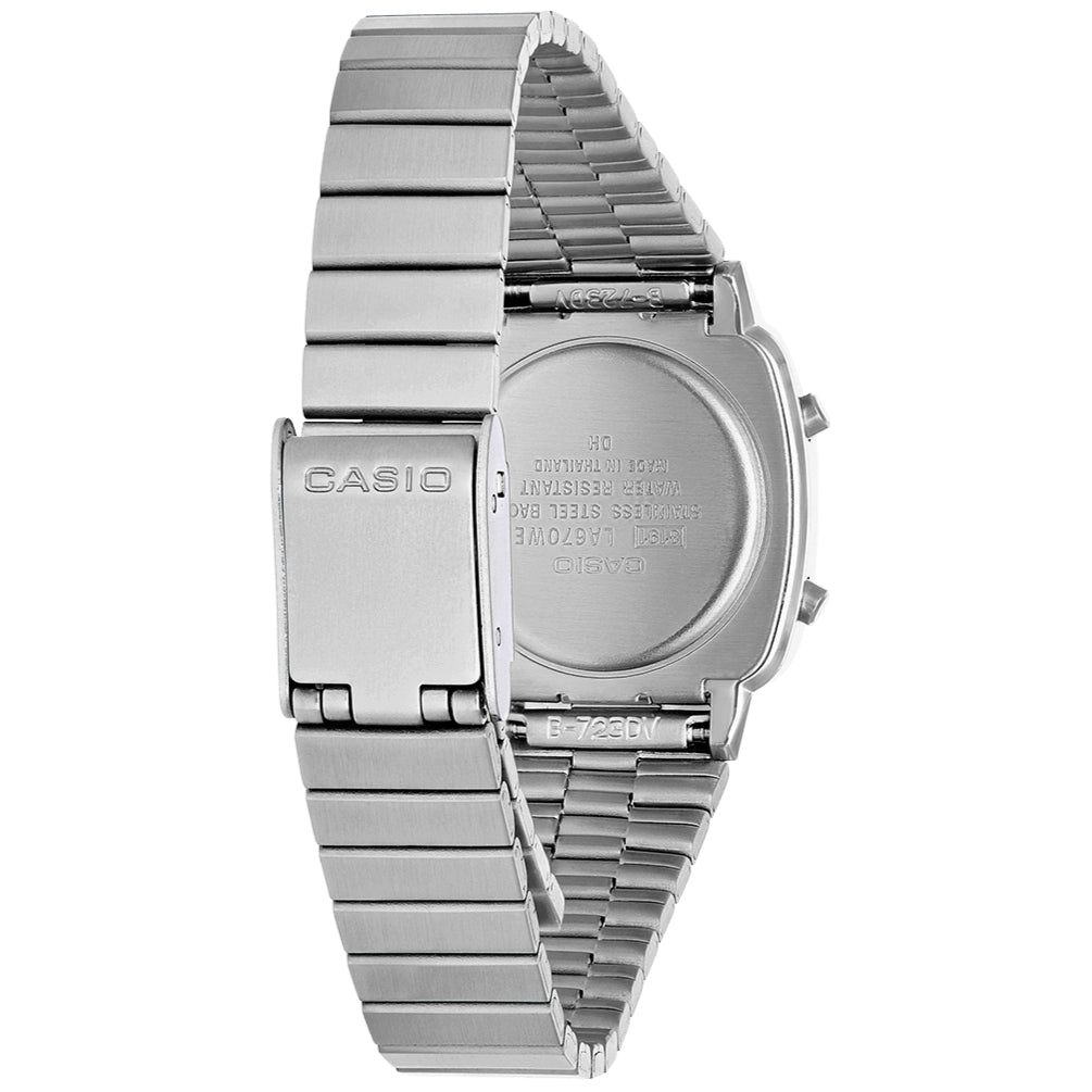 Digital Watch - Casio Vintage Unisex Silver Watch LA670WEA-7EF