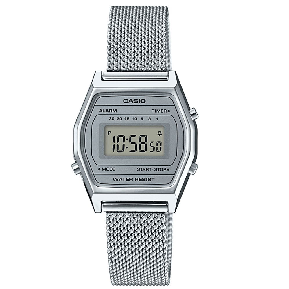 Digital Watch - Casio Vintage Unisex Silver Watch LA690WEM-7EF