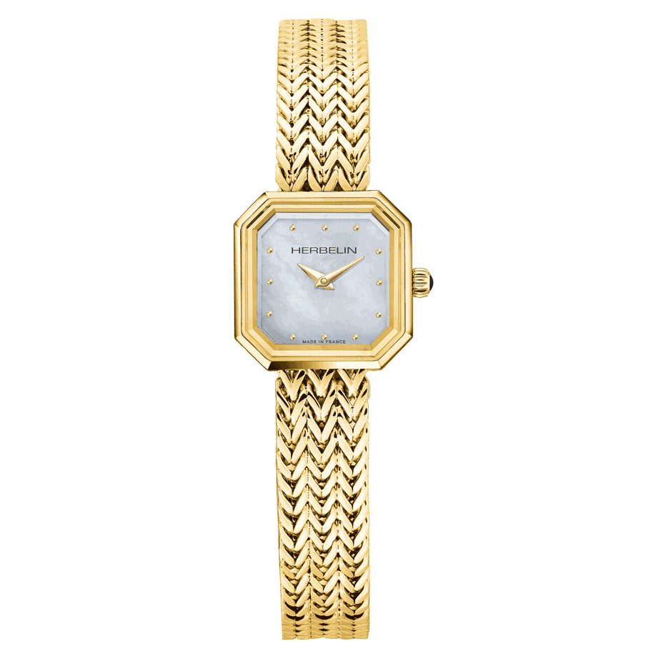 Herbelin Octogone Ladies Gold Watch 17436/BP19