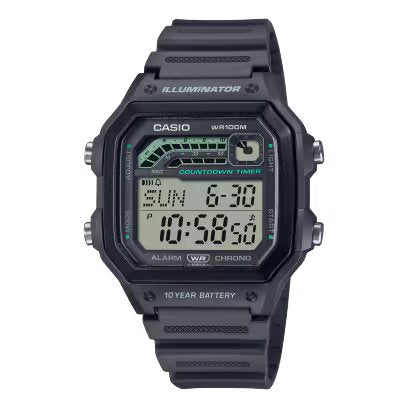 Casio Digital Watch Black WS-1600H-8AVDF