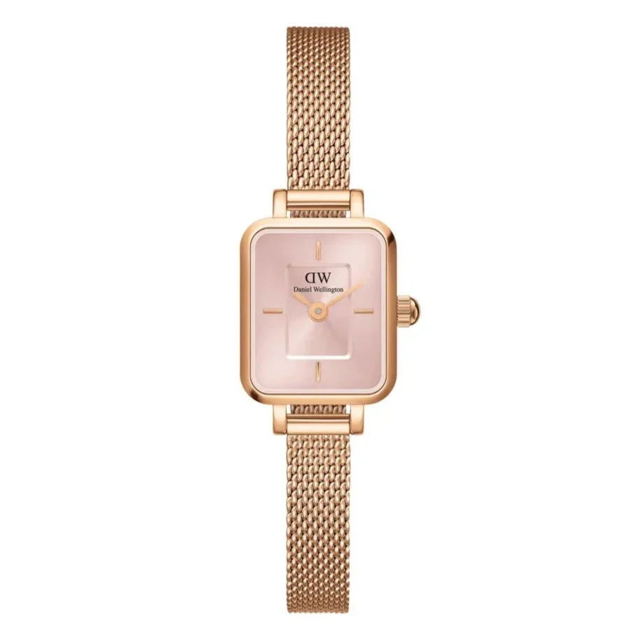 Daniel Wellington Quadro Mini Melrose Rose Gold Blush Ladies Watch DW00100650