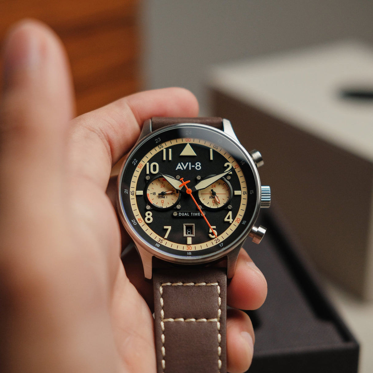 Pilot Watch - AVI-8 Carey Dual Time Manston Watch AV-4088-01