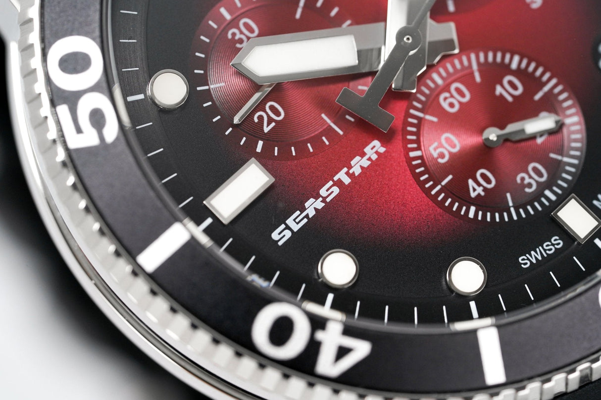 Tissot Chronograph Watch SEASTAR 1000 Red Rubber T1204171742100 - Designer Watch Store