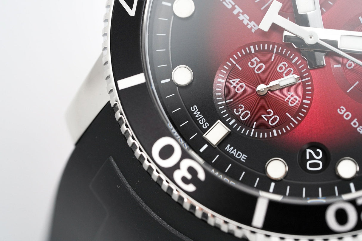 Tissot Chronograph Watch SEASTAR 1000 Red Rubber T1204171742100 - Designer Watch Store