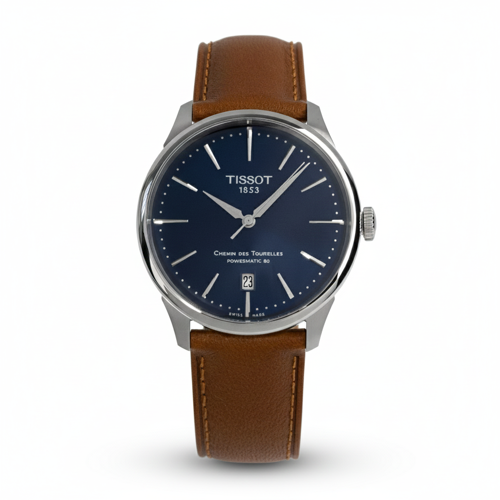 Tissot Men’s Watch 39mm Chemin des Tourelles Dark Blue