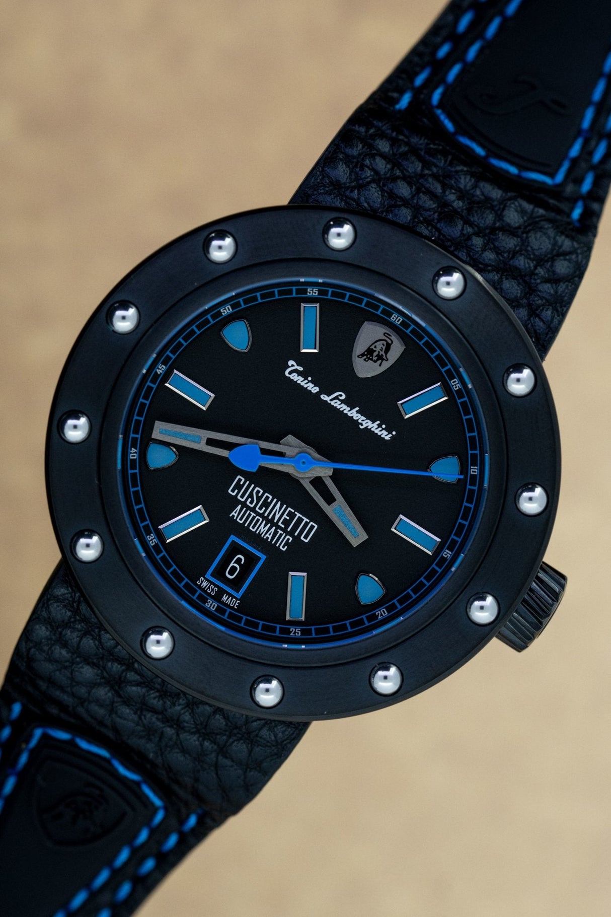 Tonino Lamborghini Cuscinetto Date Blue - Designer Watch Store