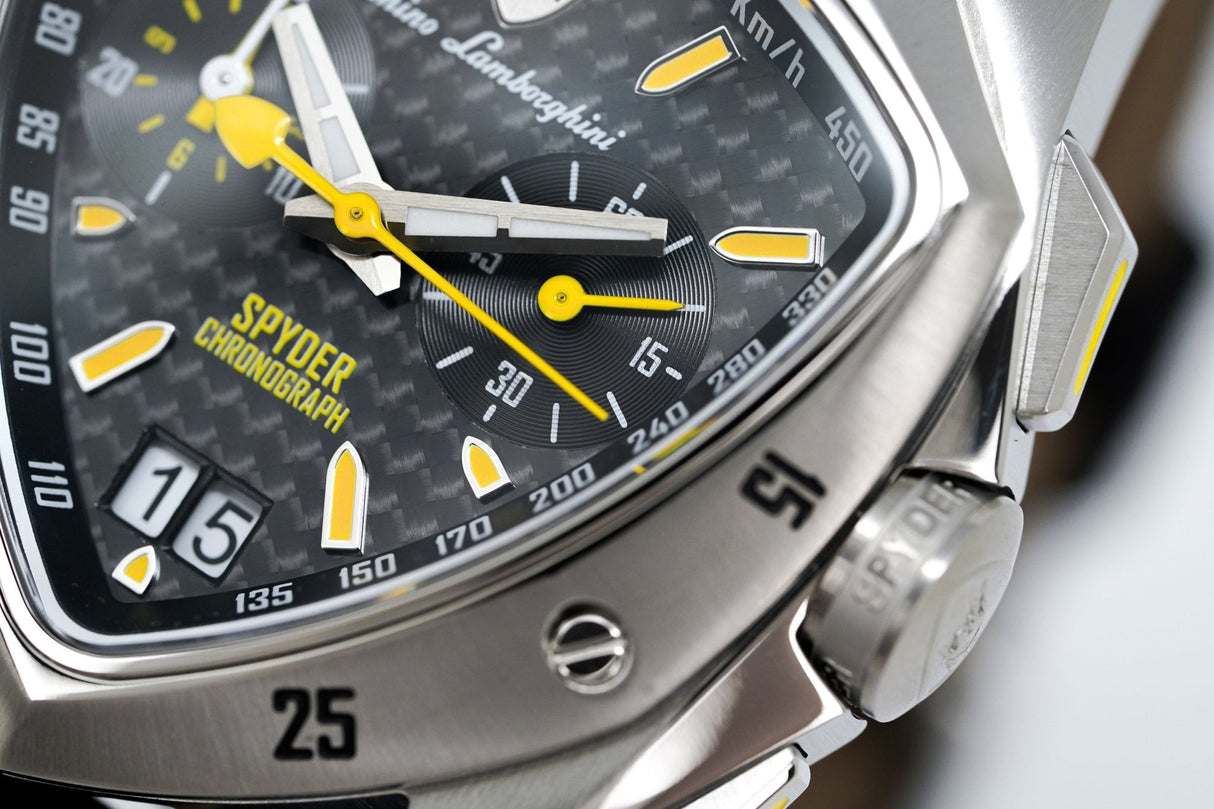 Tonino Lamborghini Men's Chronograph Watch New Spyder Yellow TLF-A13-2 - Designer Watch Store