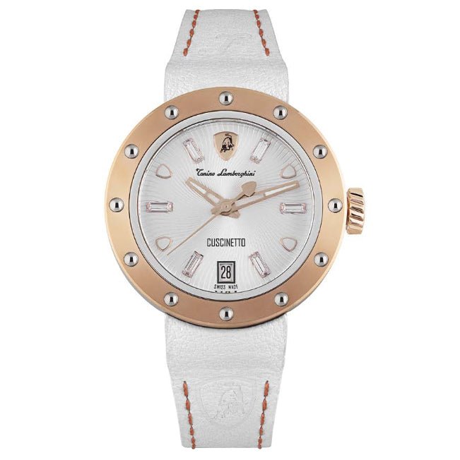Tonino Lamborghini Watch Cuscinetto Lady White TLF-A05-5 - Designer Watch Store