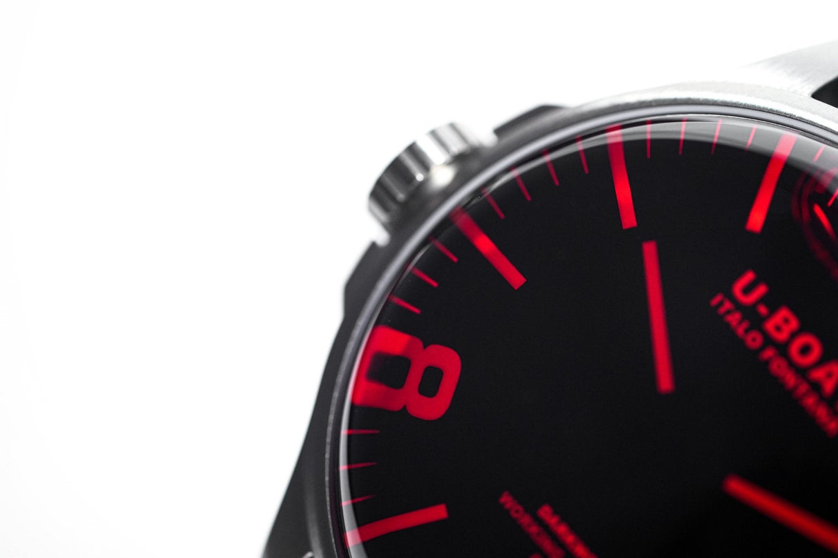 U-Boat Darkmoon 44 Red Sapphire Steel - 2021 EDITION 8465/B - Designer Watch Store