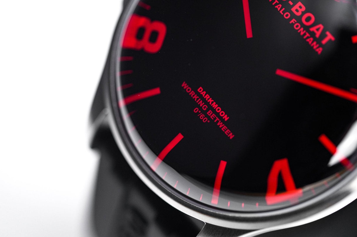U-Boat Darkmoon 44 Red Sapphire Steel - 2021 EDITION 8465/B - Designer Watch Store
