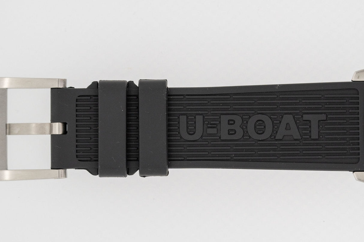 U-Boat Sommerso Diver Black Silicone Strap - Designer Watch Store