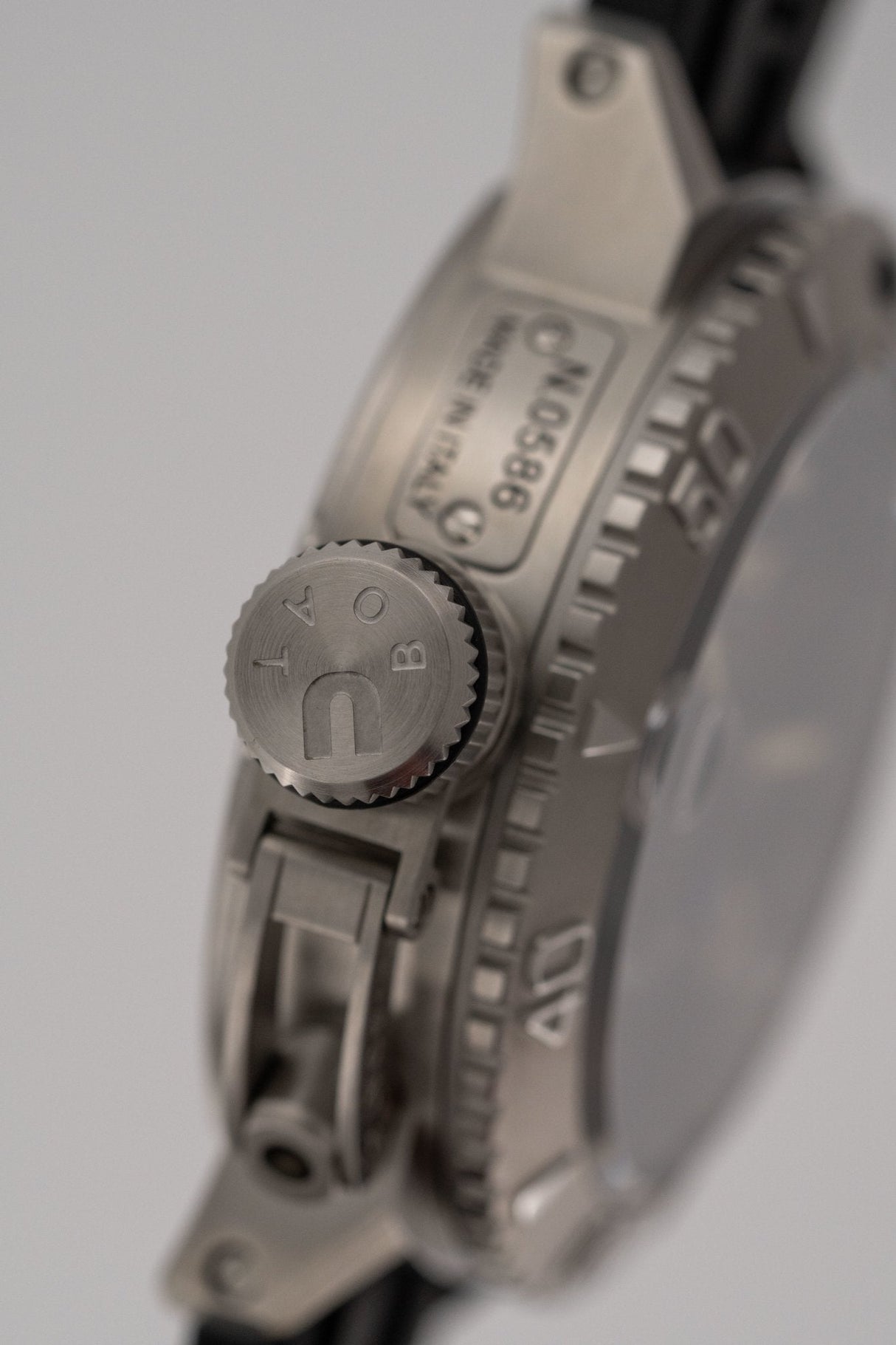 U-Boat Sommerso Diver Black Silicone Strap - Designer Watch Store