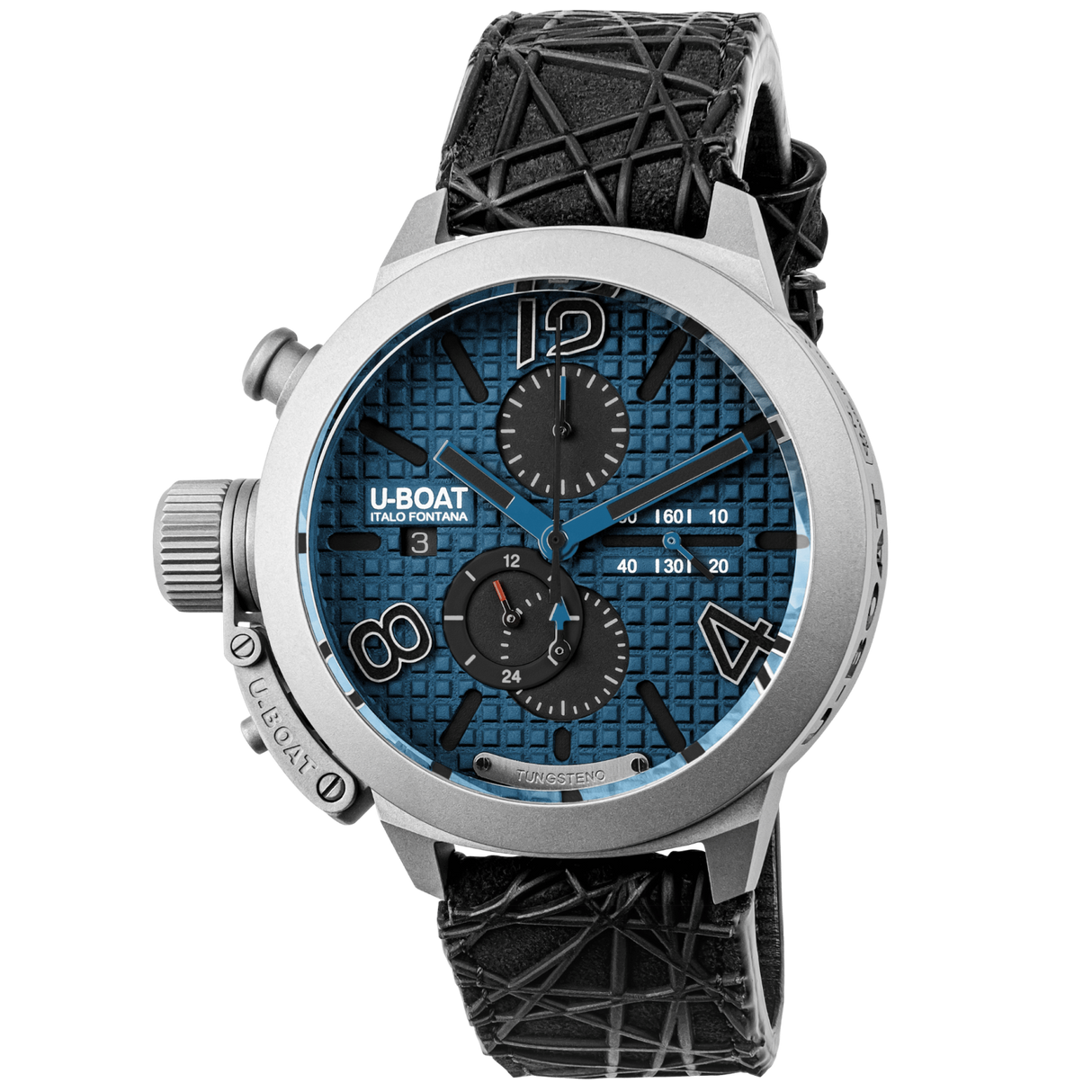 U-Boat Men’s Watch 45mm Classico Titanium Tungsten Chronograph Blue