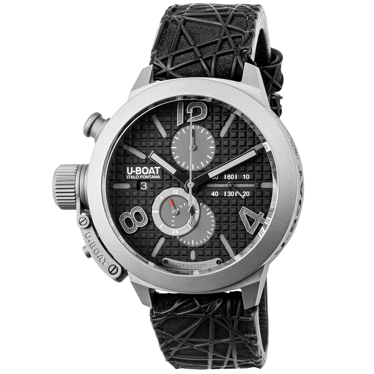 U-Boat Men’s Watch 45mm Classico Titanium Tungsten Chronograph Black