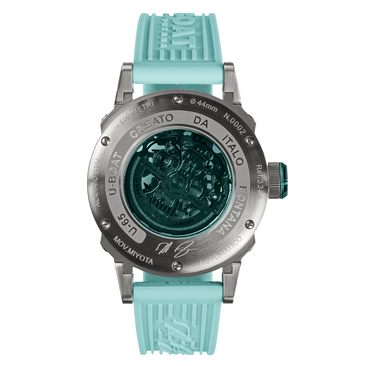 U-Boat Men's Watch 44mm U-65 Automatic Turquoise