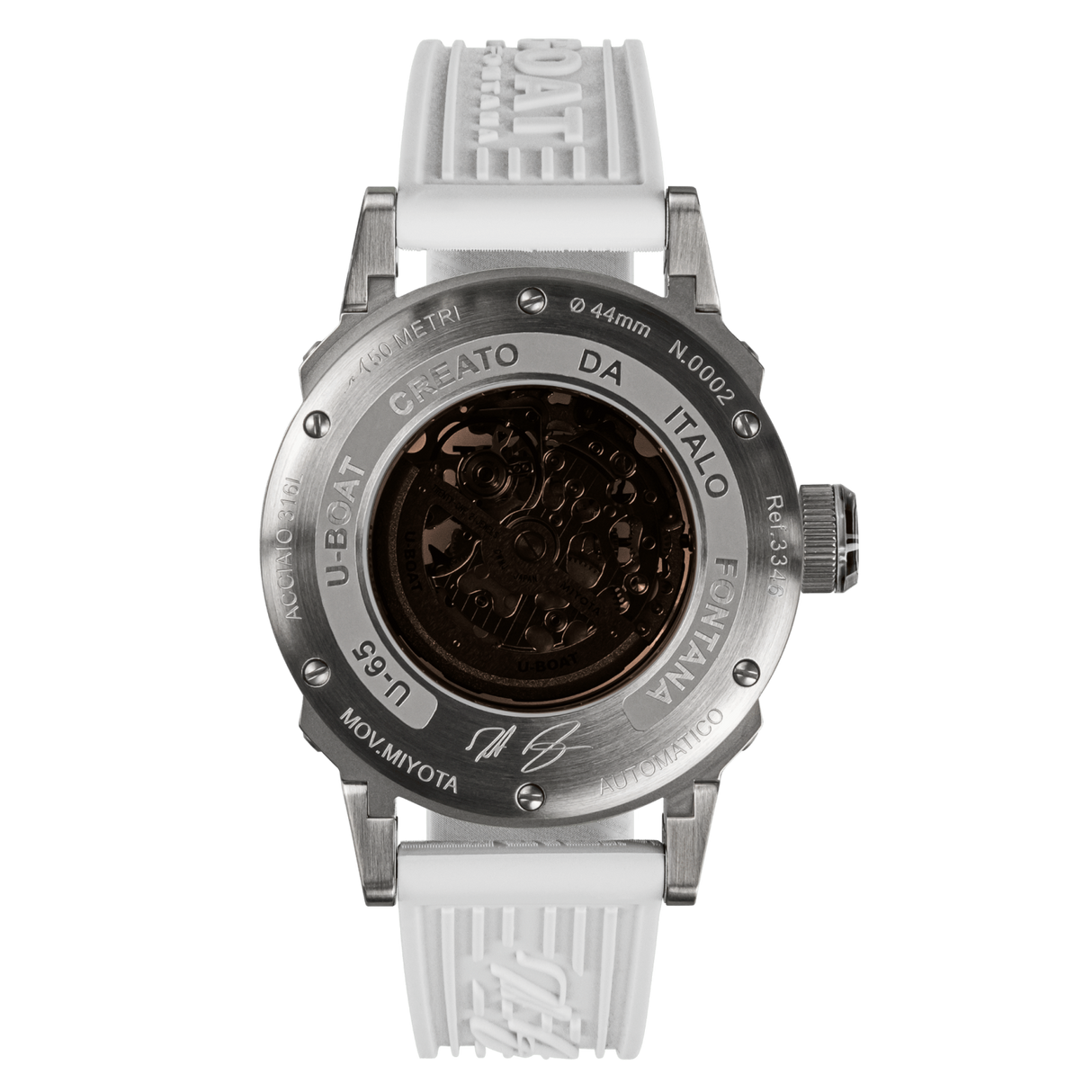 U-Boat Men's Watch 44mm U-65 Automatic White