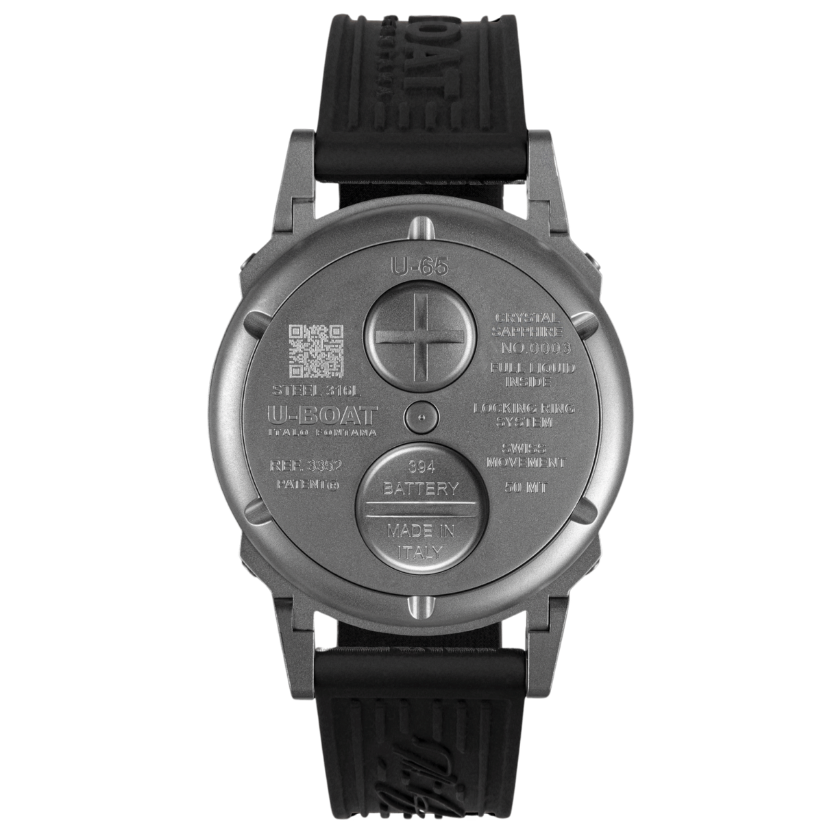 U-Boat Men's Watch 44mm U-65 Black Turquoise