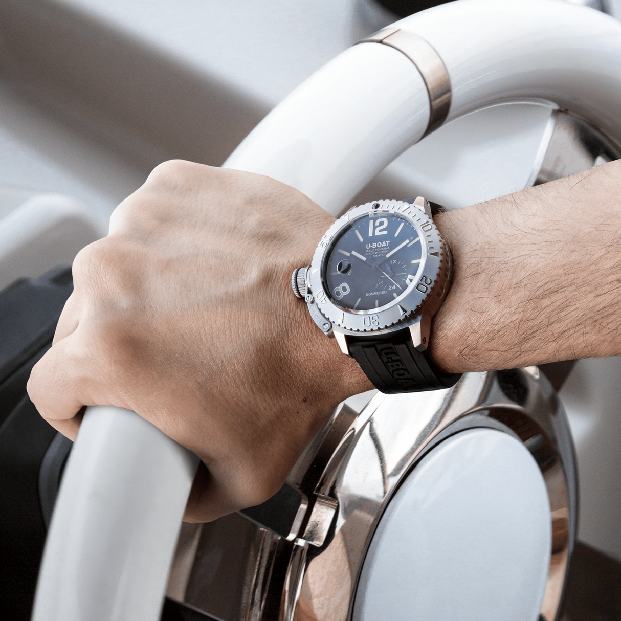 U-Boat Men’s Watch 46mm Sommerso Automatic Diver Black