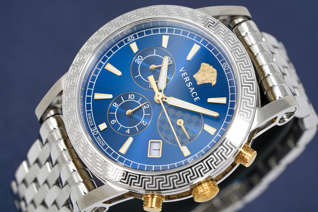 Versace Ladies Chronograph Watch Sports Tech Blue VELT00219 - Designer Watch Store