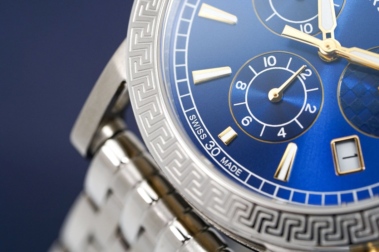 Versace Ladies Chronograph Watch Sports Tech Blue VELT00219 - Designer Watch Store