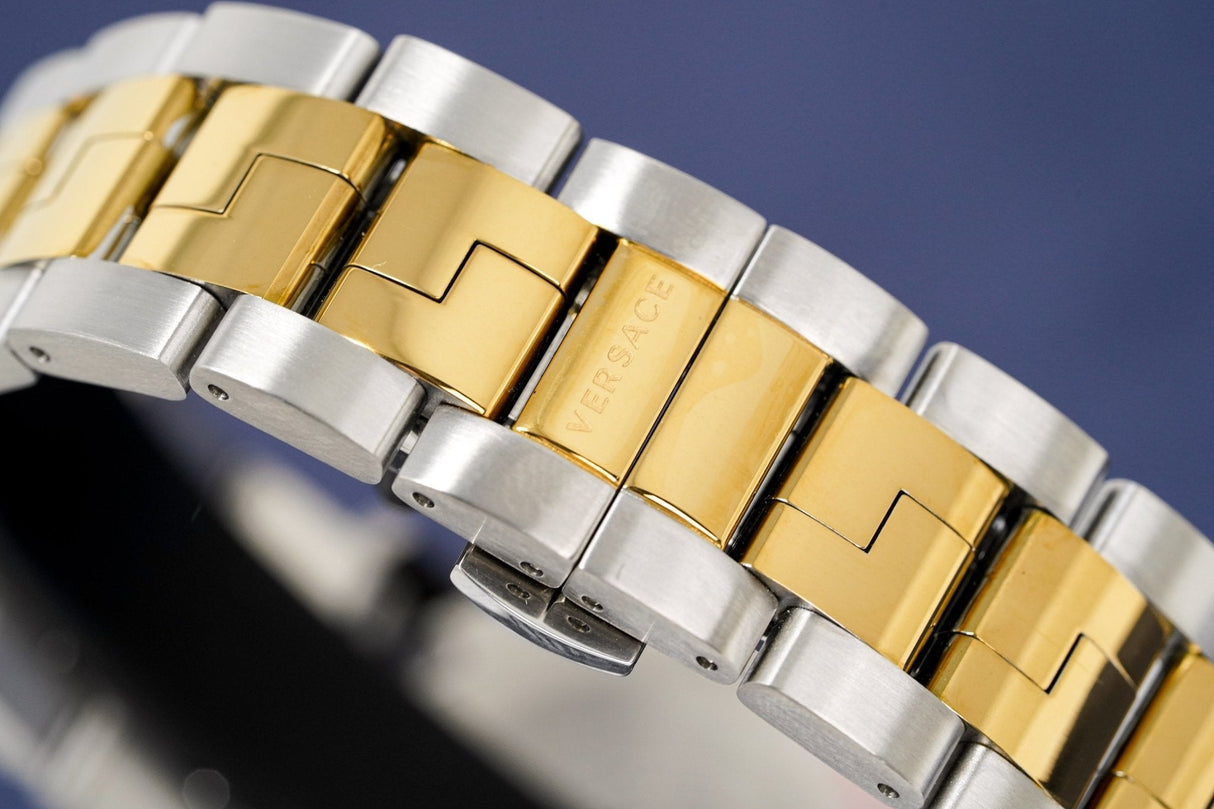 Versace Men's Watch Hellenyium GMT Two-Tone Brown V11040015 - Designer Watch Store