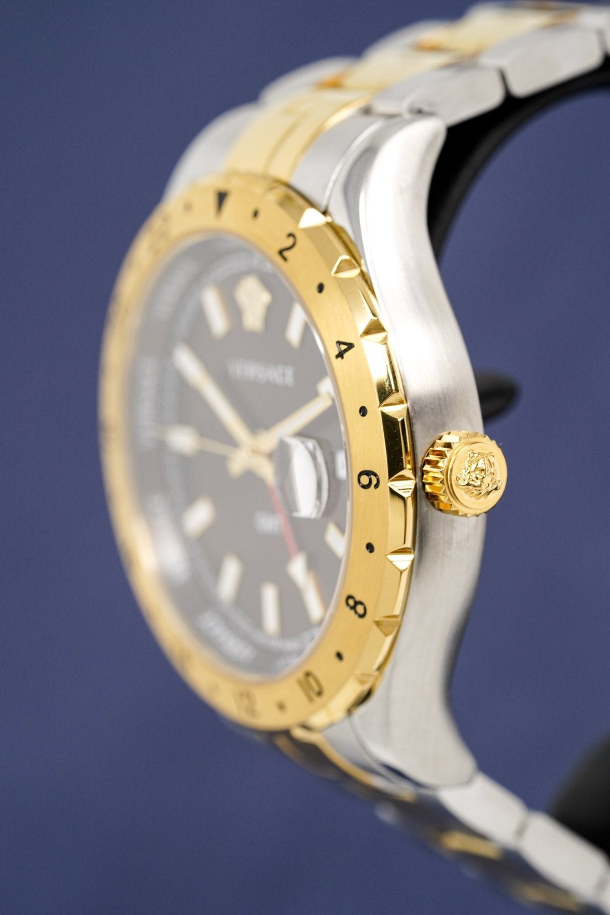 Versace Men's Watch Hellenyium GMT Two-Tone Brown V11040015 - Designer Watch Store