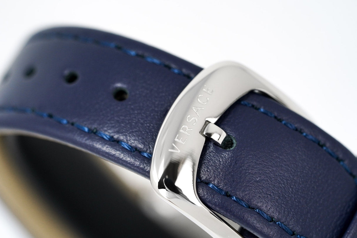 Versace Watch V-Circle 38mm Blue VE8101619 - Designer Watch Store