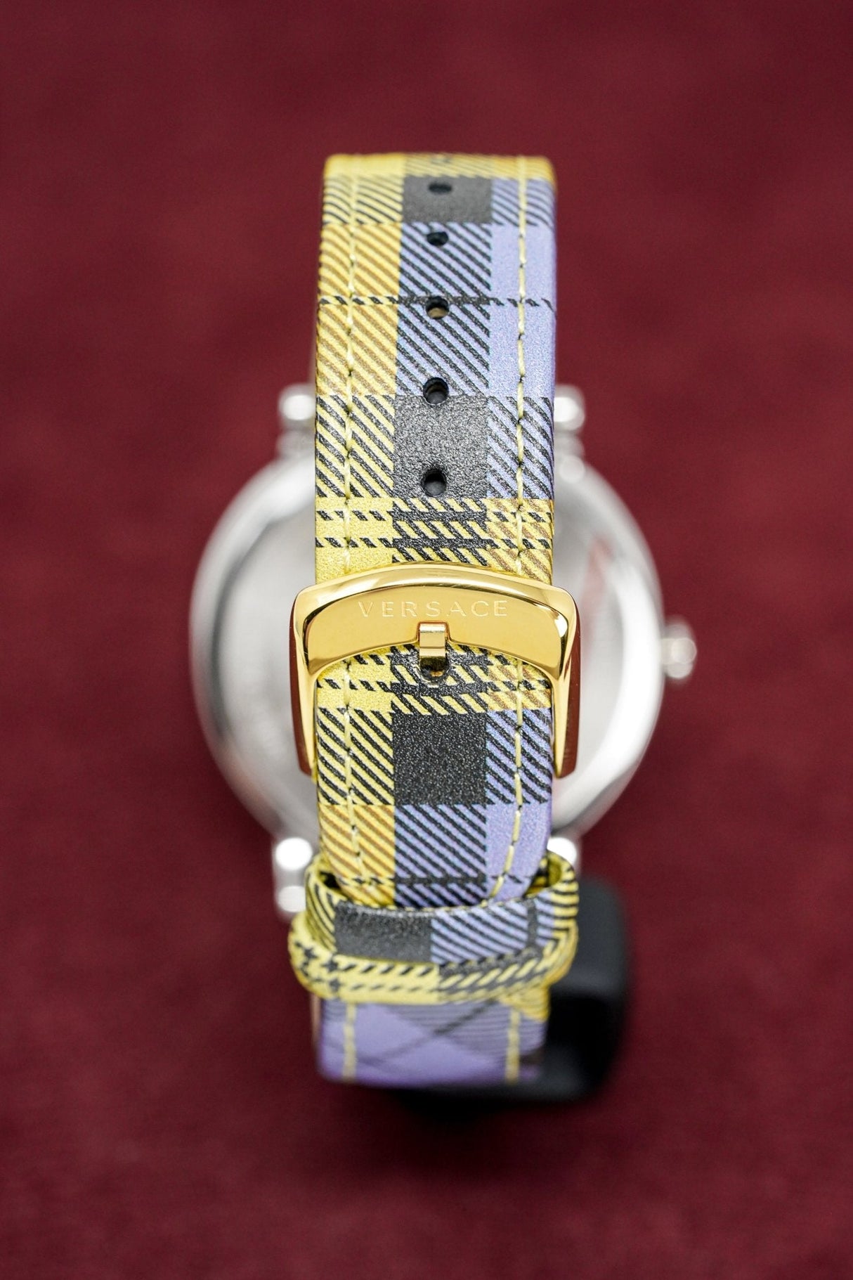 Versace Watch V-Circle The Clans E Yellow Two-Tone VE8100118 - Designer Watch Store