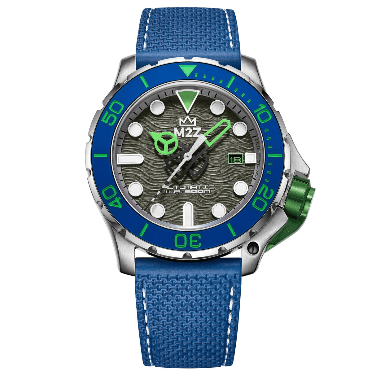 M2Z Men's Watch Diver 200 Blue 200-003