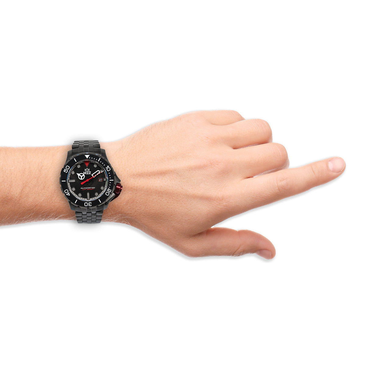 M2Z Men's Watch Diver 200 Plated Bracelet Black 200-005X