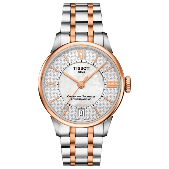 Tissot Ladies Automatic Watch Chemin Des Tourelles Powermatic 80 Two-Tone Rose Helvetic Pride Special Edition T0992072211801