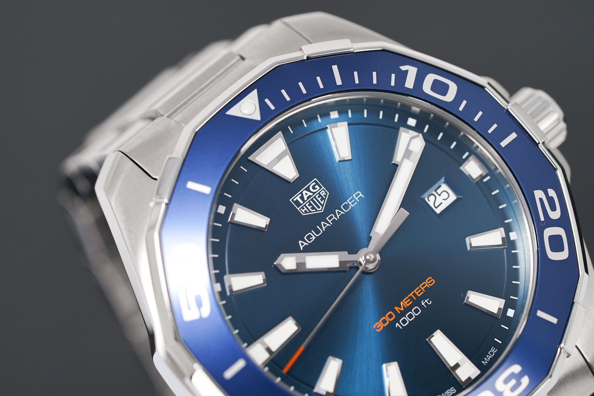 TAG HEUER Quartz Watch AQUARACER Blue 43mm WAY101C.BA0746