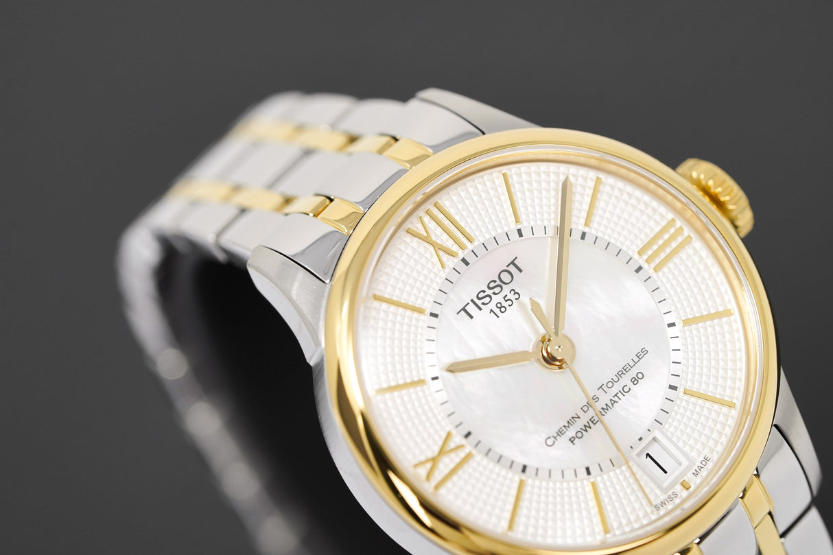 Tissot Ladies Automatic Watch Chemin Des Tourelles Powermatic 80 Two-Tone T0992072211800