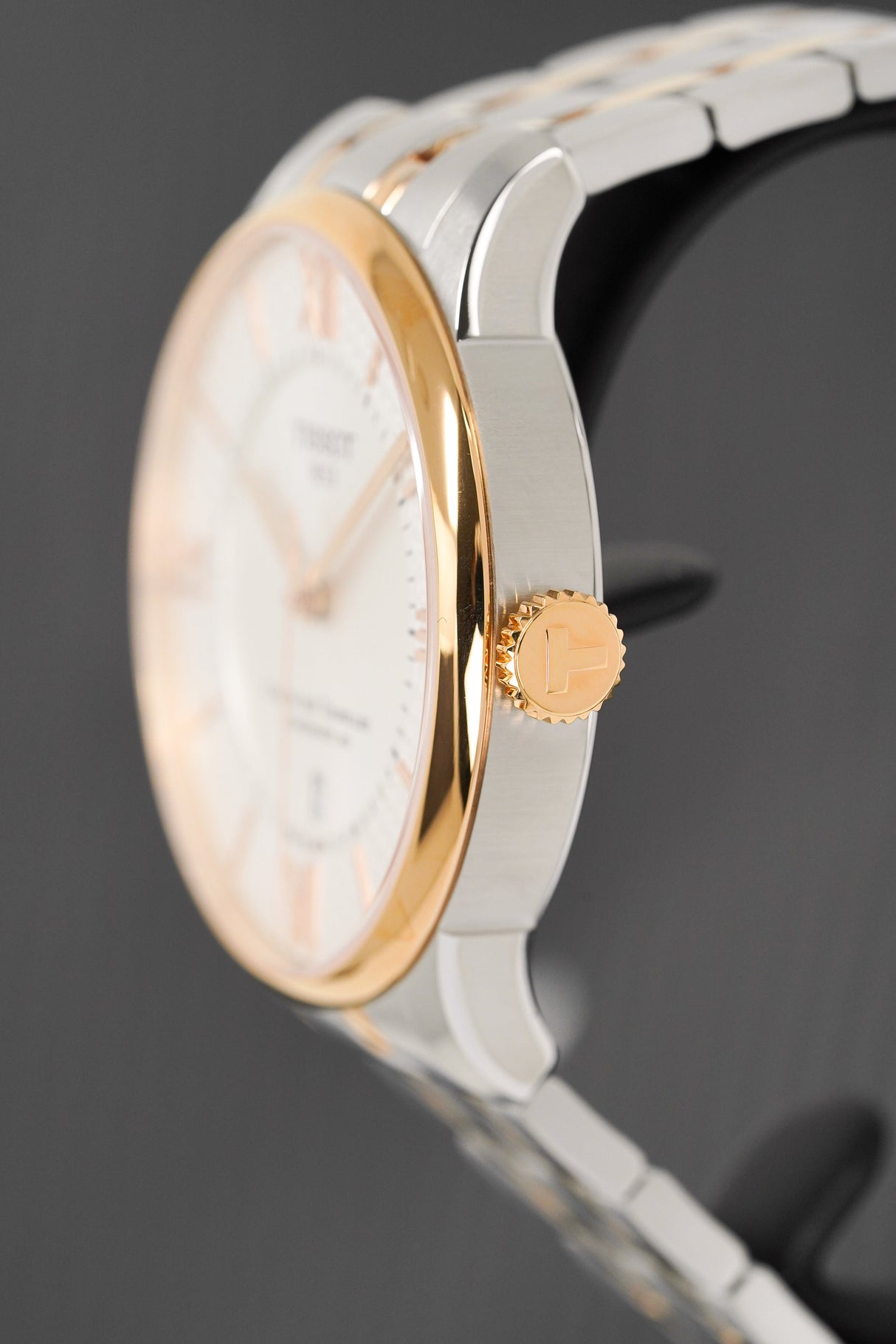 Tissot Men's Automatic Watch Chemin Des Tourelles Powermatic 80 Two-Tone Rose Helvetic Pride Special Edition T0994072203801