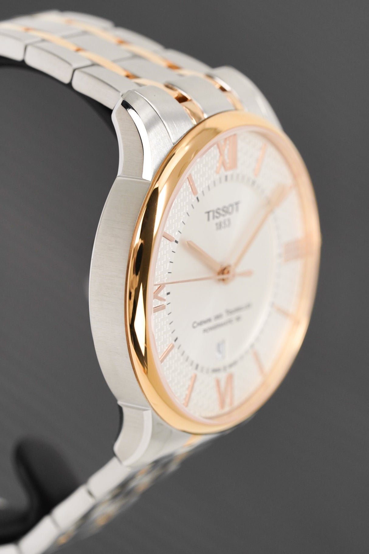 Tissot Men's Automatic Watch Chemin Des Tourelles Powermatic 80 Two-Tone Rose Helvetic Pride Special Edition T0994072203801