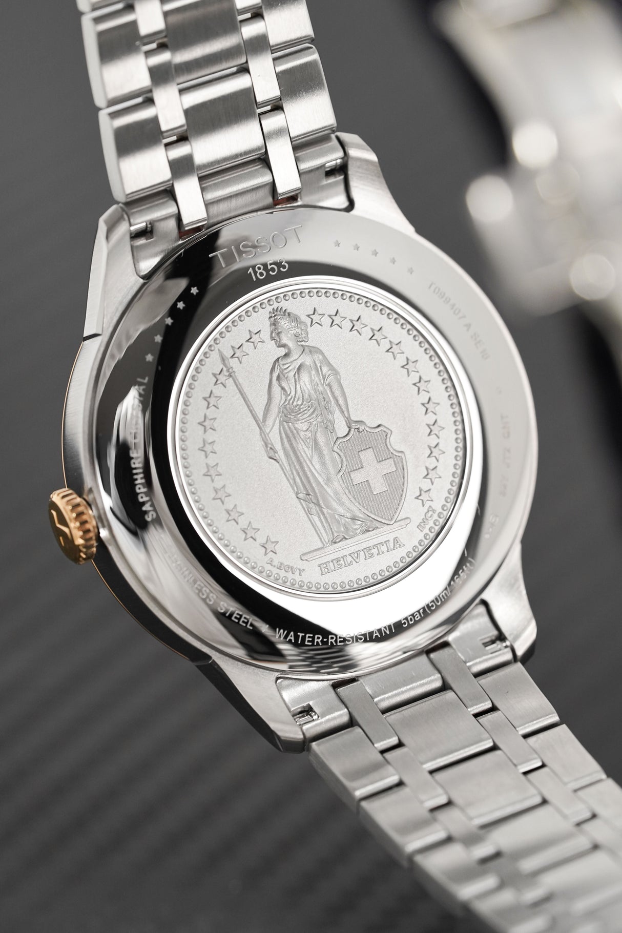 Tissot Men's Automatic Watch Chemin Des Tourelles Powermatic 80 Two-Tone Rose Helvetic Pride Special Edition T0994072203801