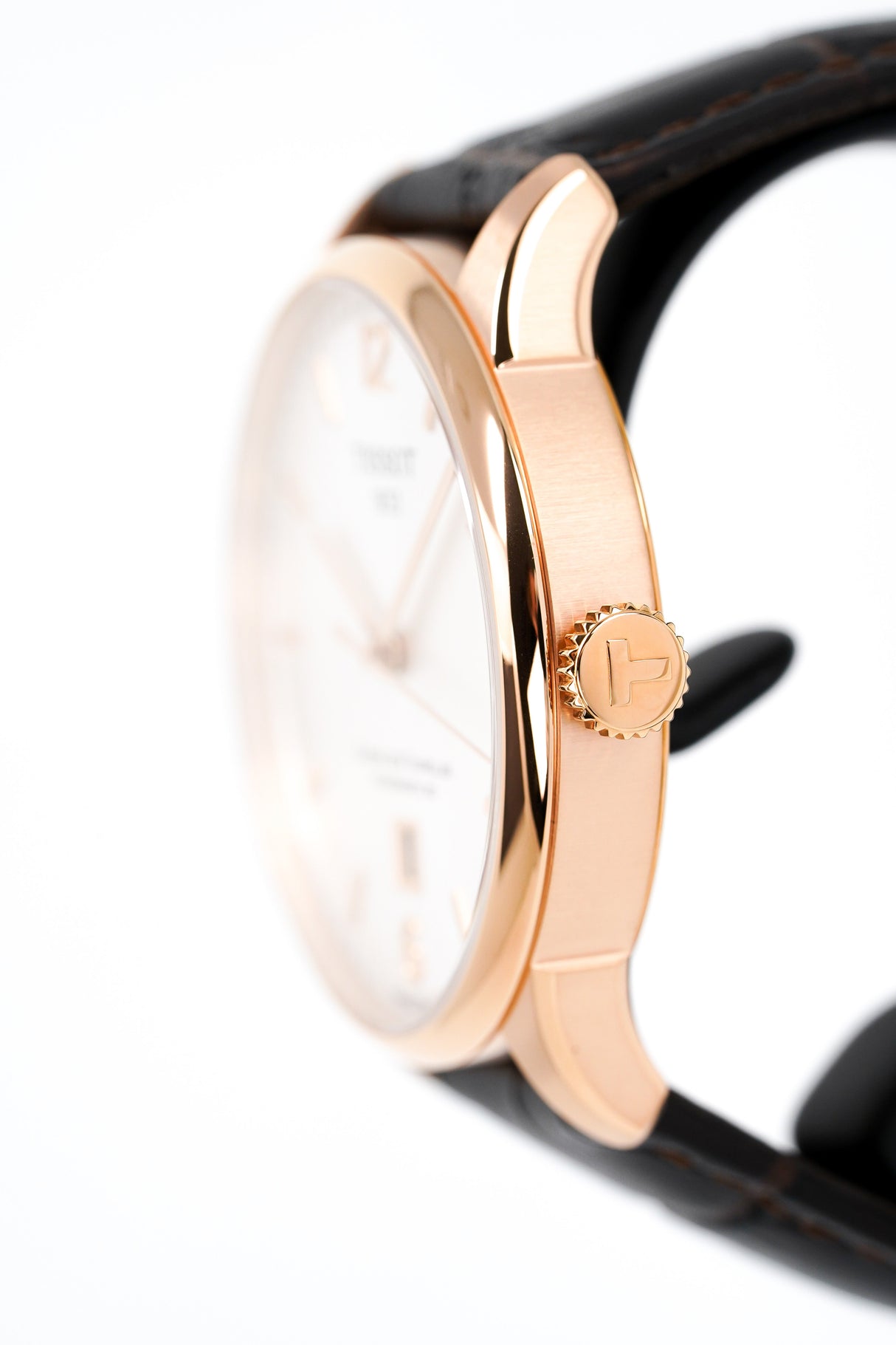 Tissot Men's Automatic Watch Chemin Des Tourelles Powermatic 80 Two-Tone Rose Gold T0994073603700