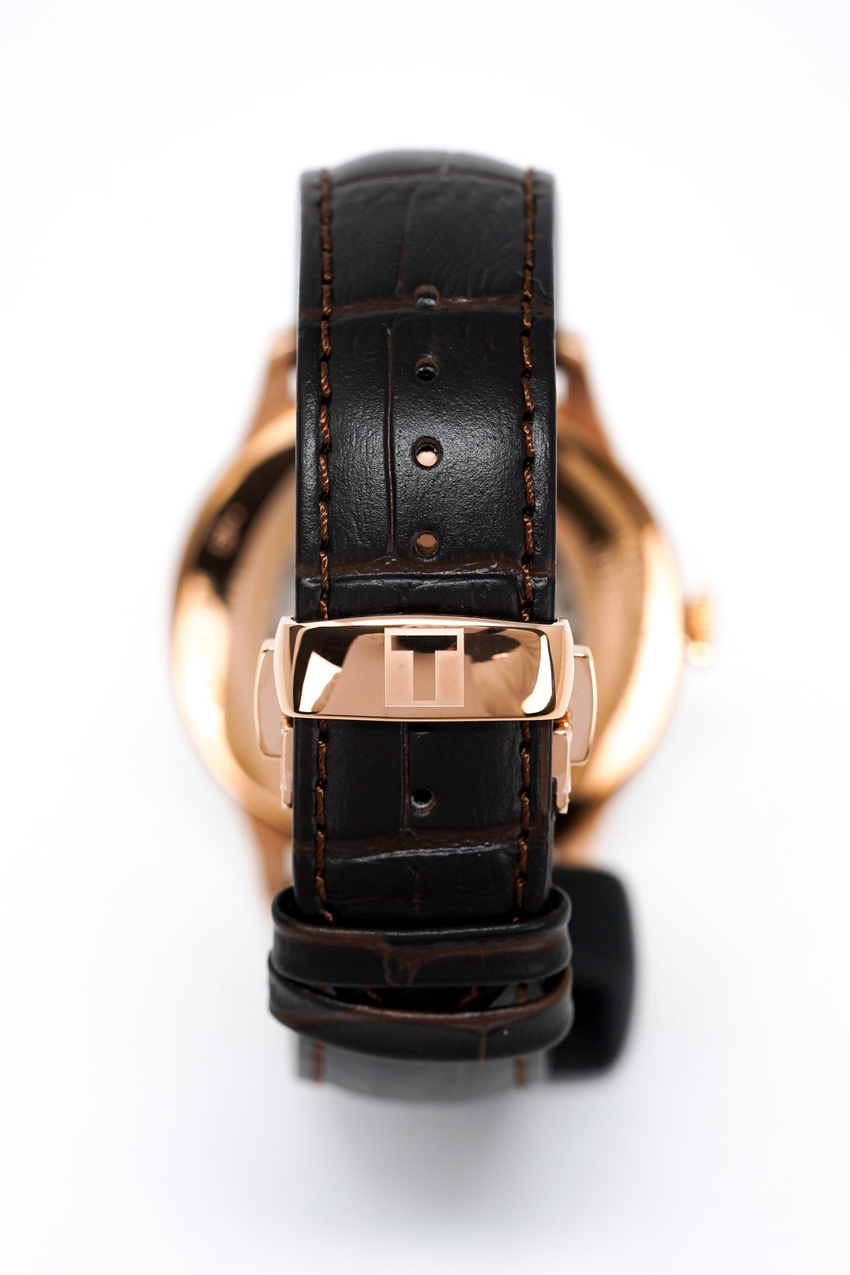 Tissot Men's Automatic Watch Chemin Des Tourelles Powermatic 80 Two-Tone Rose Gold T0994073603700