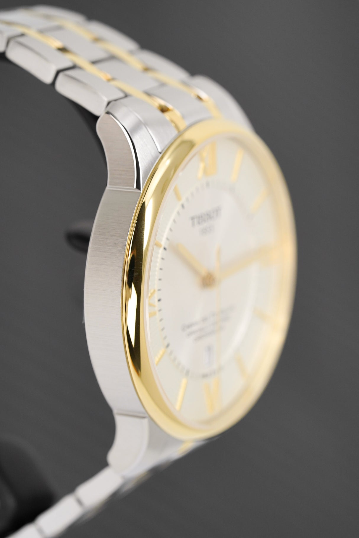 Tissot Men's Automatic Watch Chemin Des Tourelles Powermatic 80 COSC Two-Tone T0994082203800