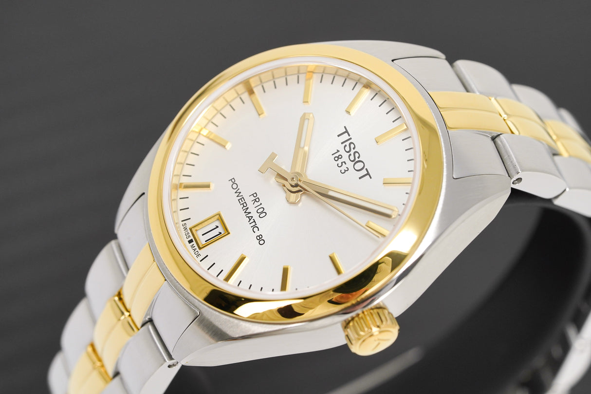 Tissot Ladies Watch PR 100 Powermatic 80 Date Automatic Two-Tone T1012072203100