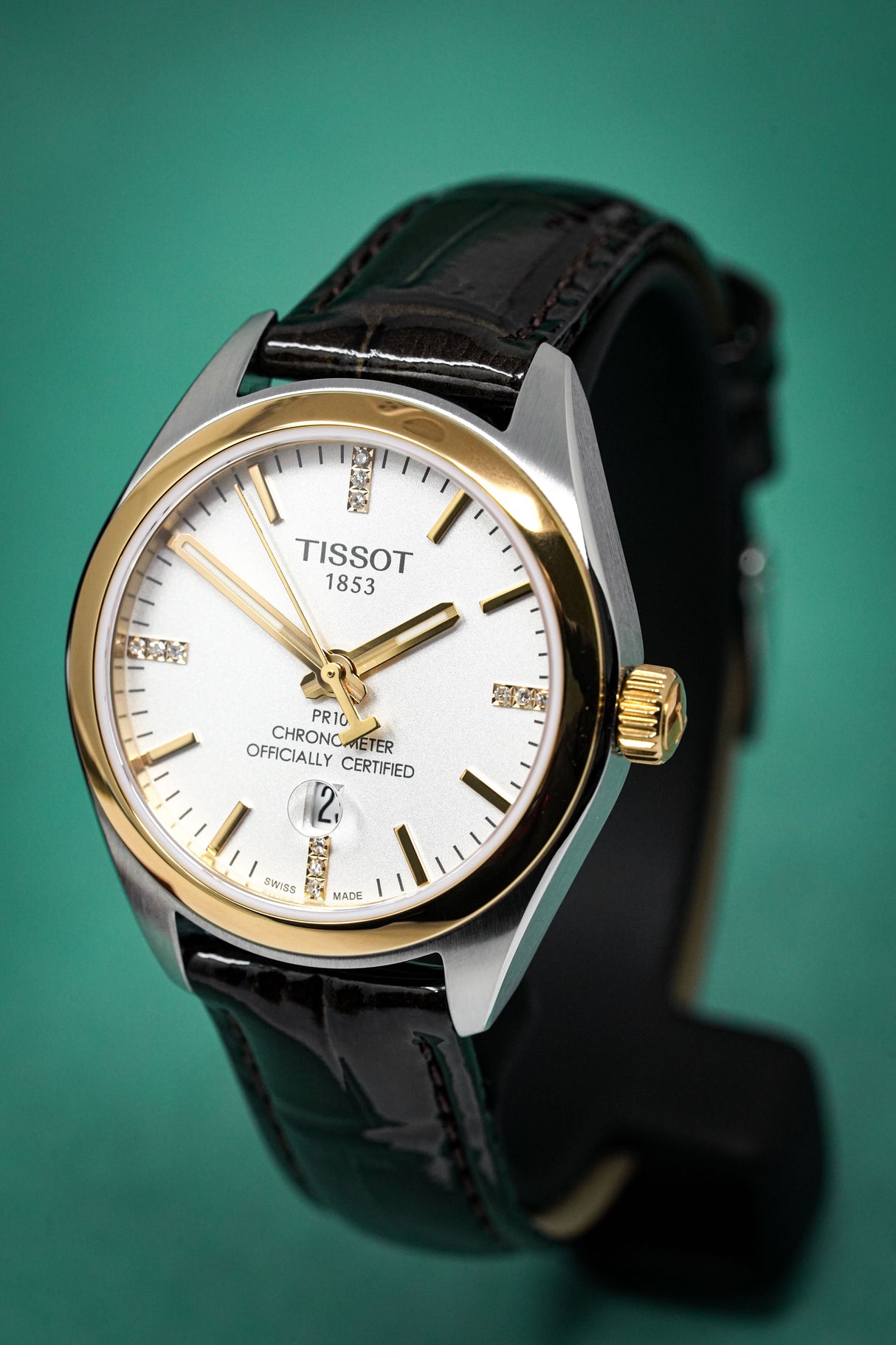 Tissot Quartz Ladies Watch PR100 Powermatic 80 Date White 33mm