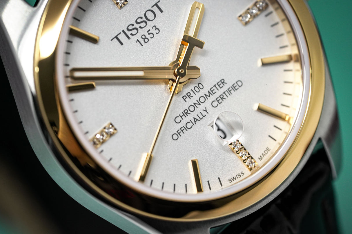 Tissot Quartz Ladies Watch PR100 Powermatic 80 Date White 33mm