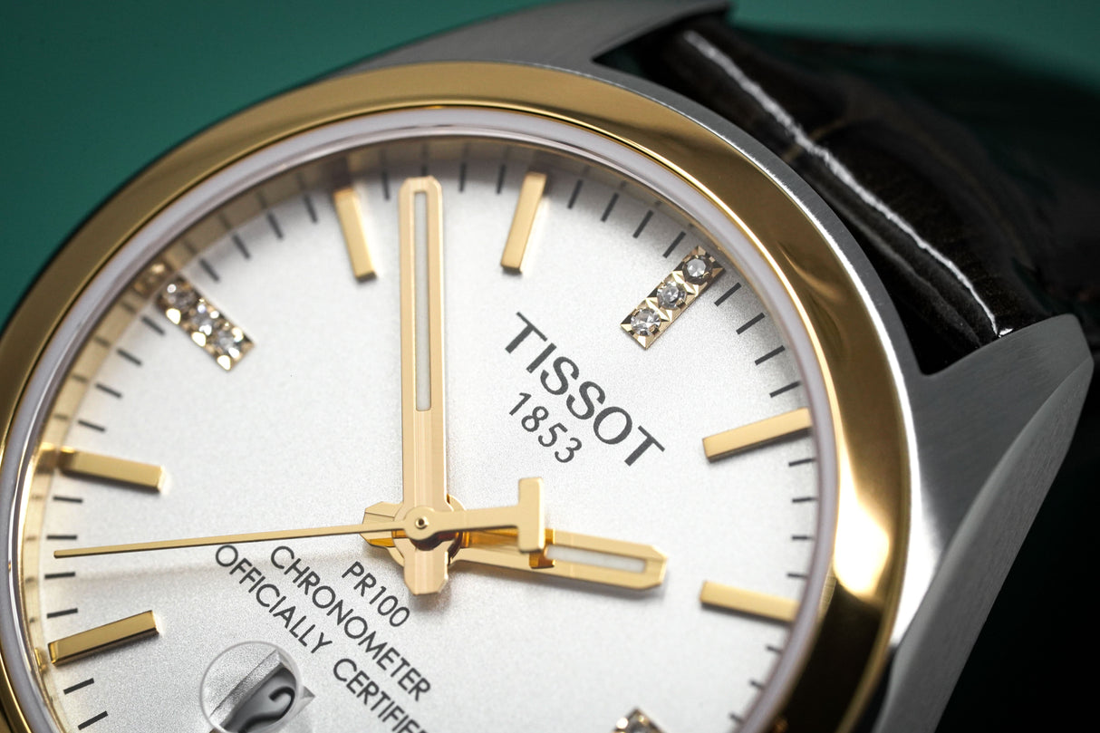 Tissot Quartz Ladies Watch PR100 Powermatic 80 Date White 33mm